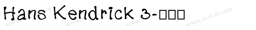 Hans Kendrick 3字体转换